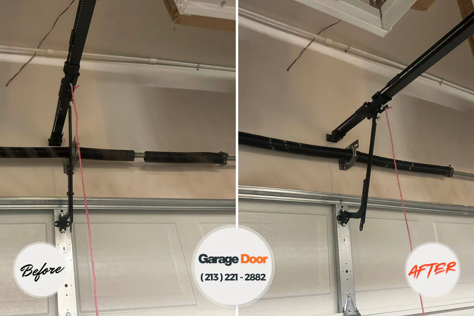 Before and after: garage door repair Reamstown, PA
